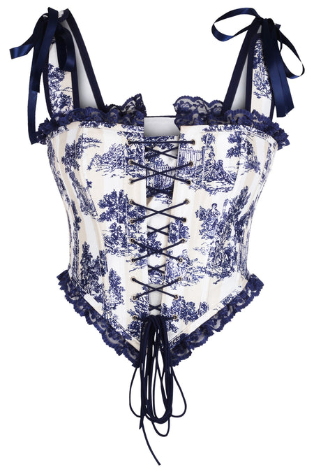 Château Daydream Corset – Blue Toile Romance
