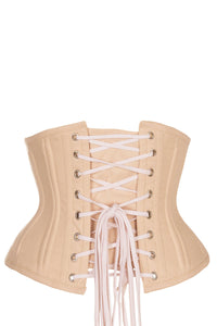 Beige Cotton Waist Training Waspie Corset