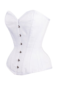 Corset Story MY-079 Waist Taming Classic White Overbust Corset With Hip Gores
